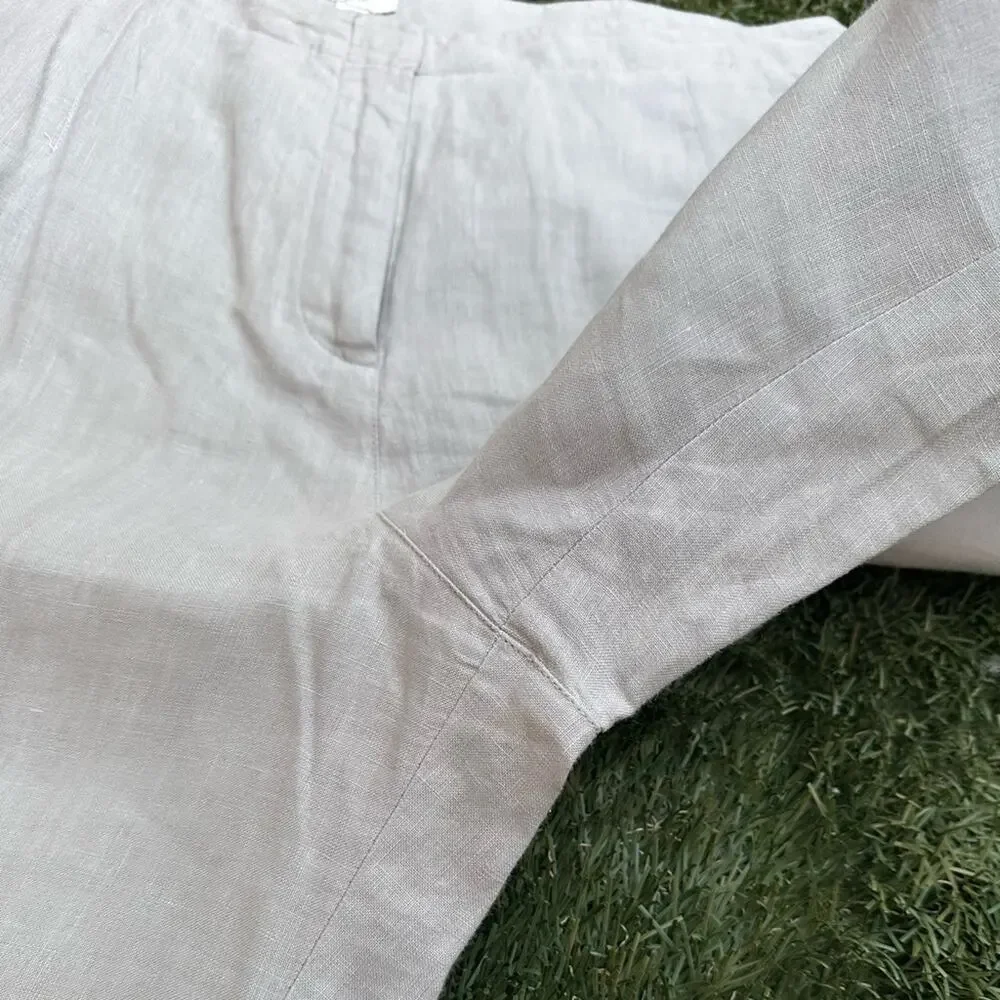 J.Jill Womens 100% Linen Wide Leg Pants Quiet Luxury Flowy Lagenlook Trousers 12 - Picture 6 of 10
